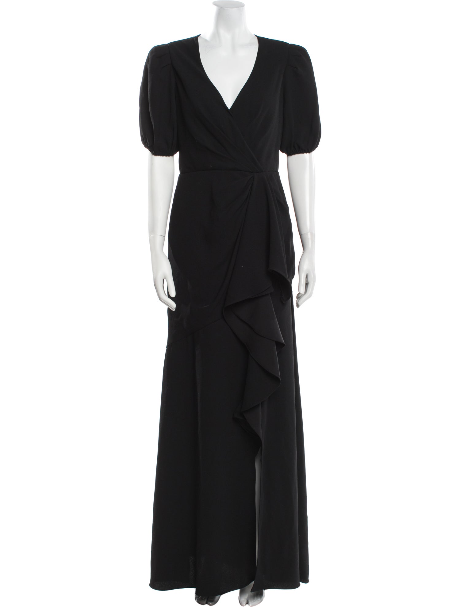 ML Monique Lhuillier V-Neck Long Dress