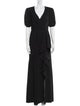 ML Monique Lhuillier V-Neck Long Dress