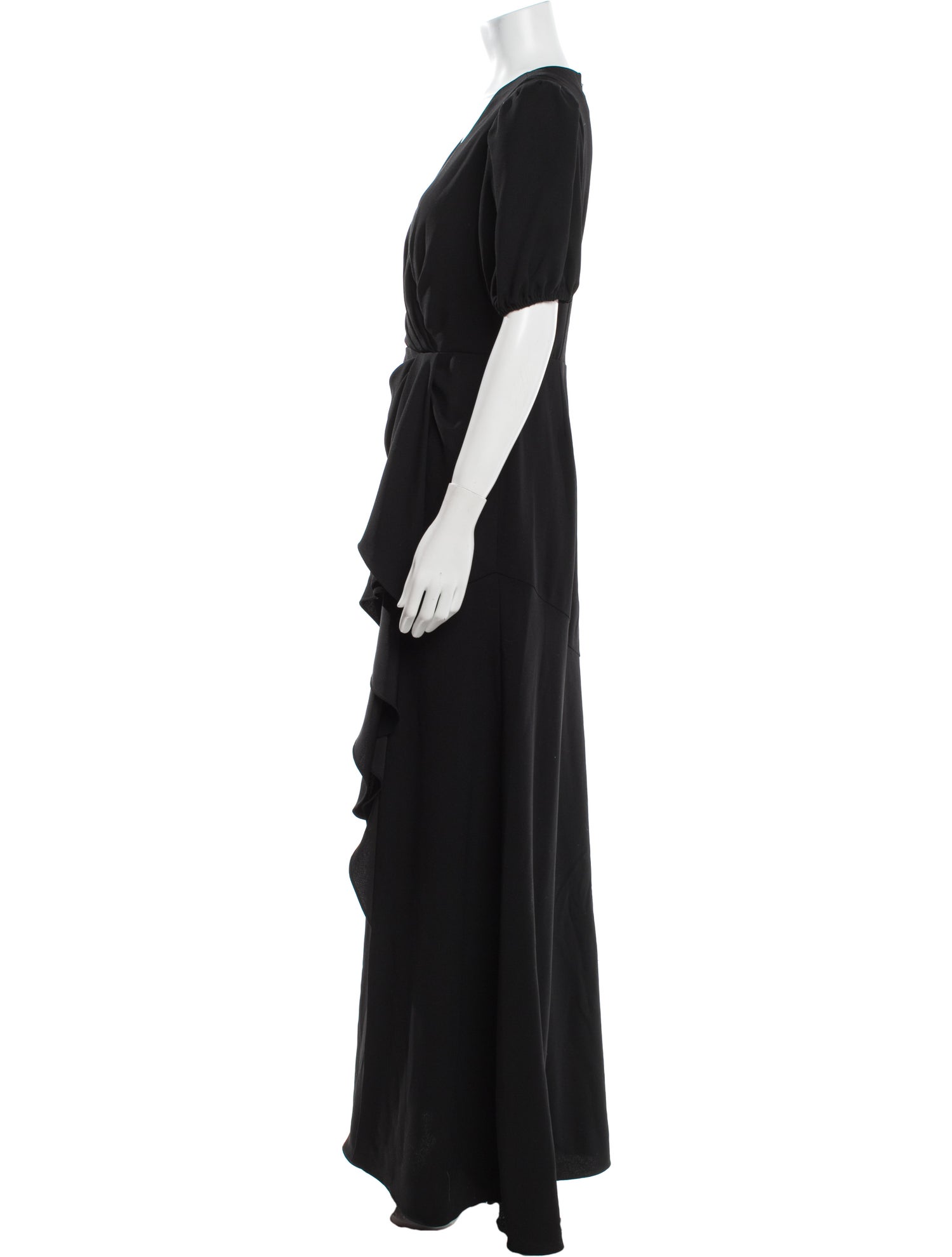 ML Monique Lhuillier V-Neck Long Dress