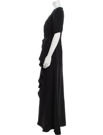 ML Monique Lhuillier V-Neck Long Dress