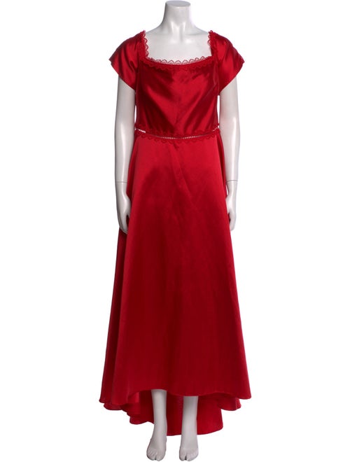 ML Monique Lhuillier Square Neckline Long Dress