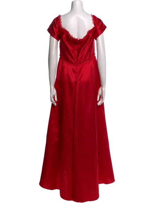 ML Monique Lhuillier Square Neckline Long Dress