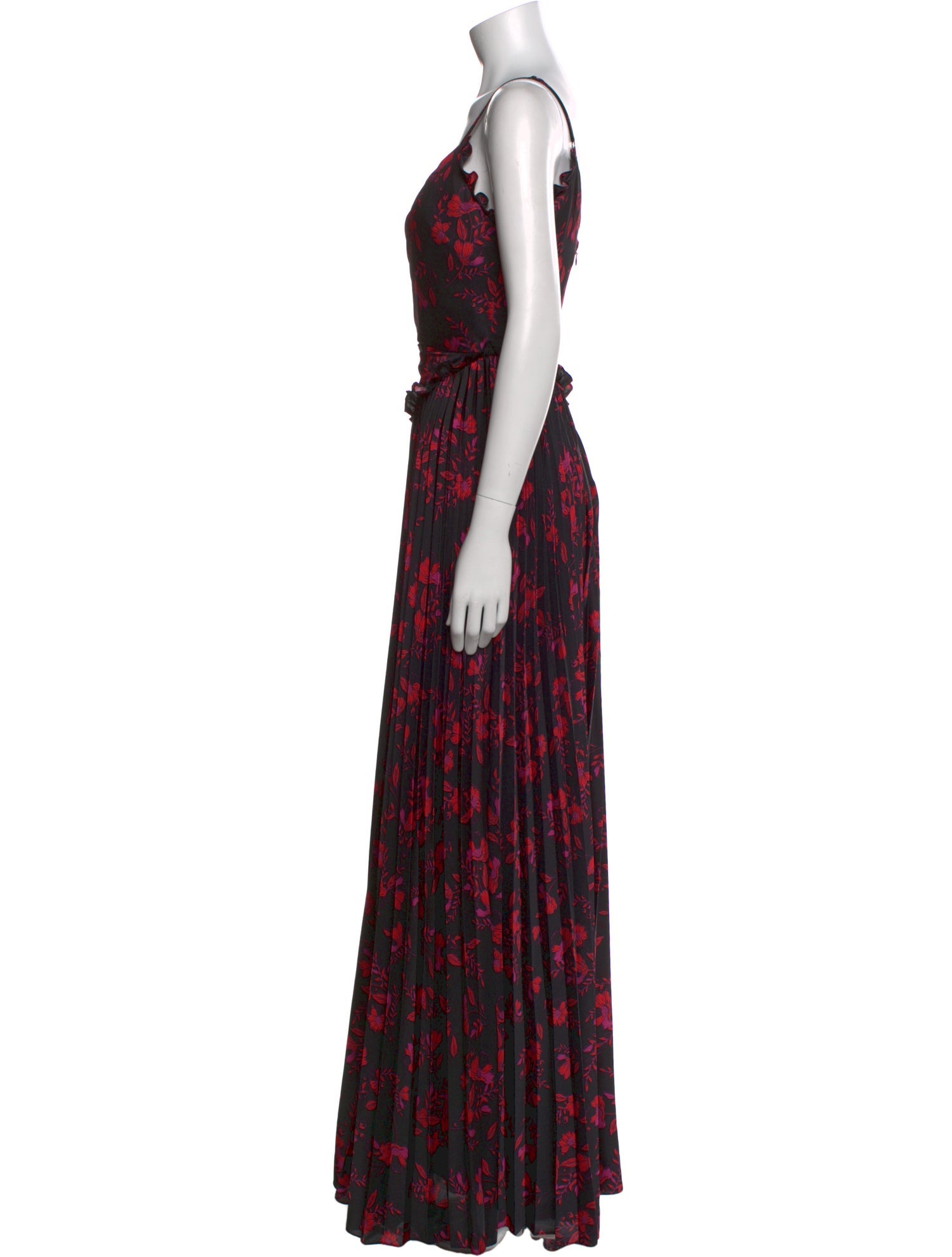 ML Monique Lhuillier Printed Long Dress