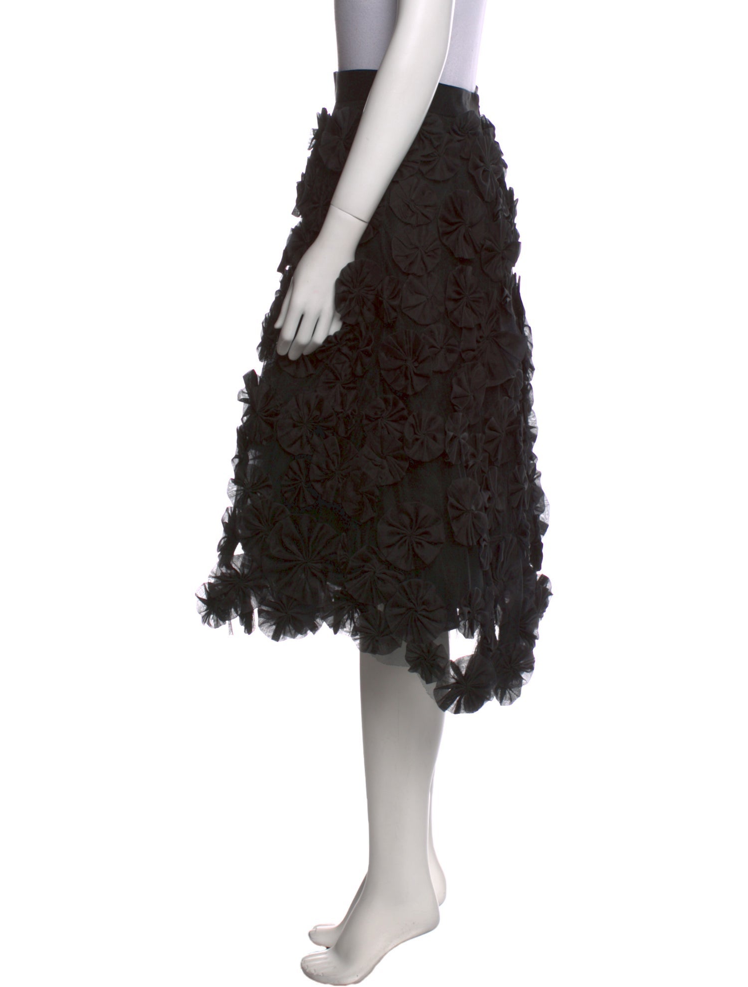 ML Monique Lhuillier Silk Knee-Length Skirt