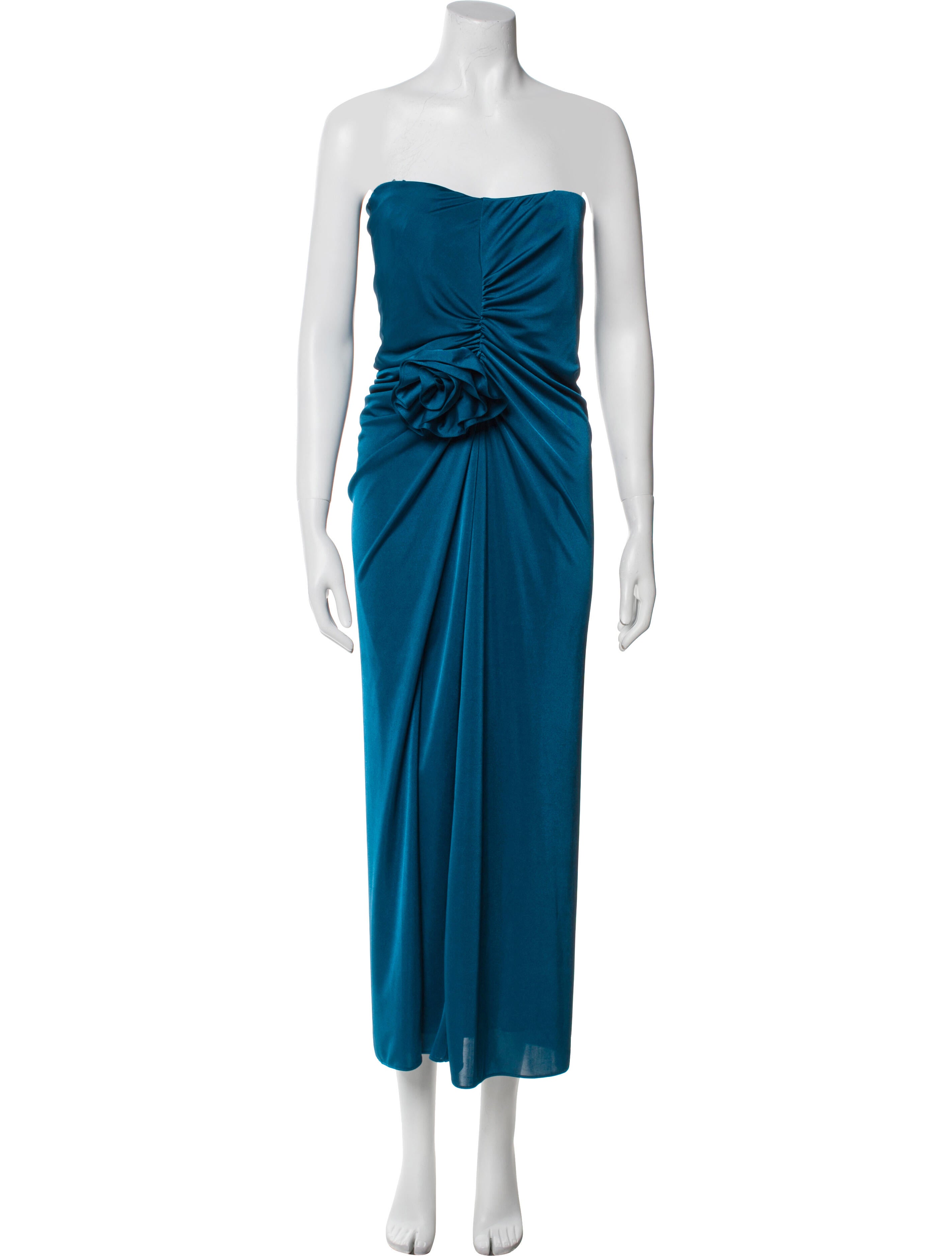 ML Monique Lhuillier Strapless Midi Length Dress