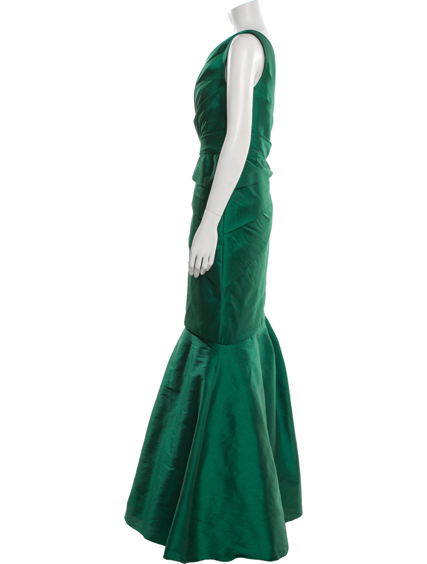 ML Monique Lhuillier One-Shoulder Long Dress