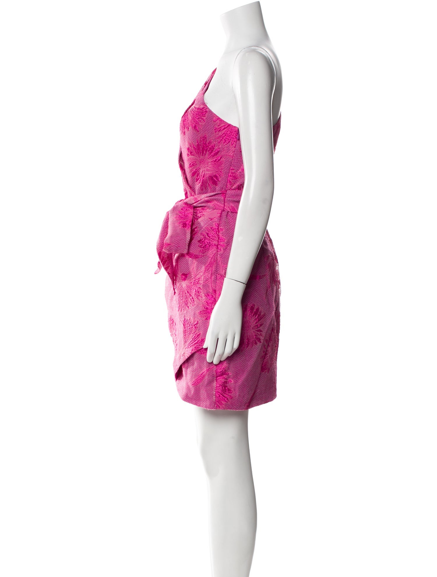 ML Monique Lhuillier Printed Mini Dress