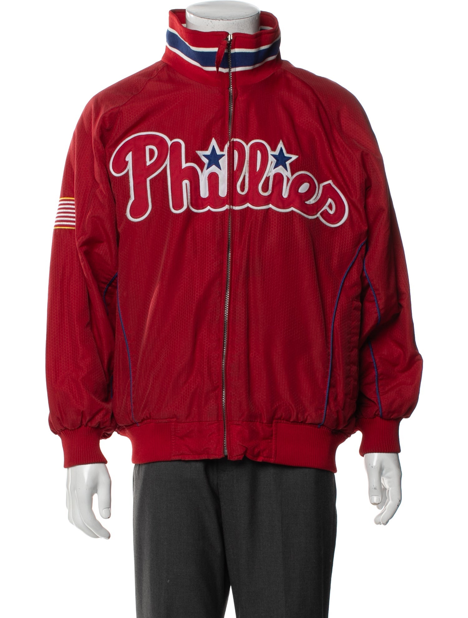 MLB x Majestic Philadelphia Phillies Graphic Print Windbreaker