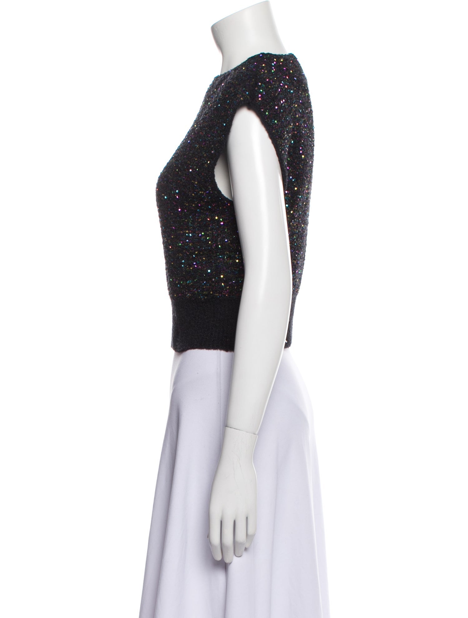 Molli Polka Dot Print Crew Neck Crop Top