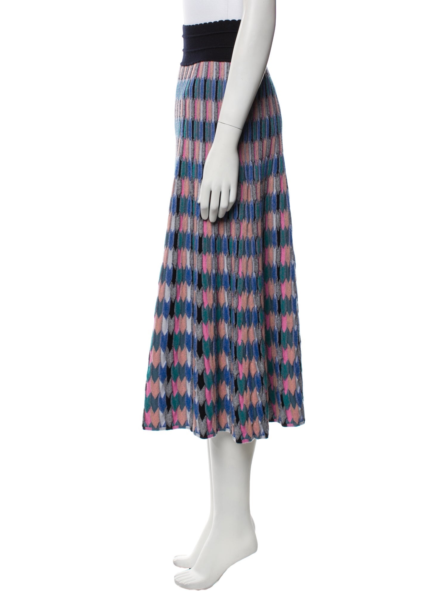 Molli Virgin Wool Midi Length Skirt