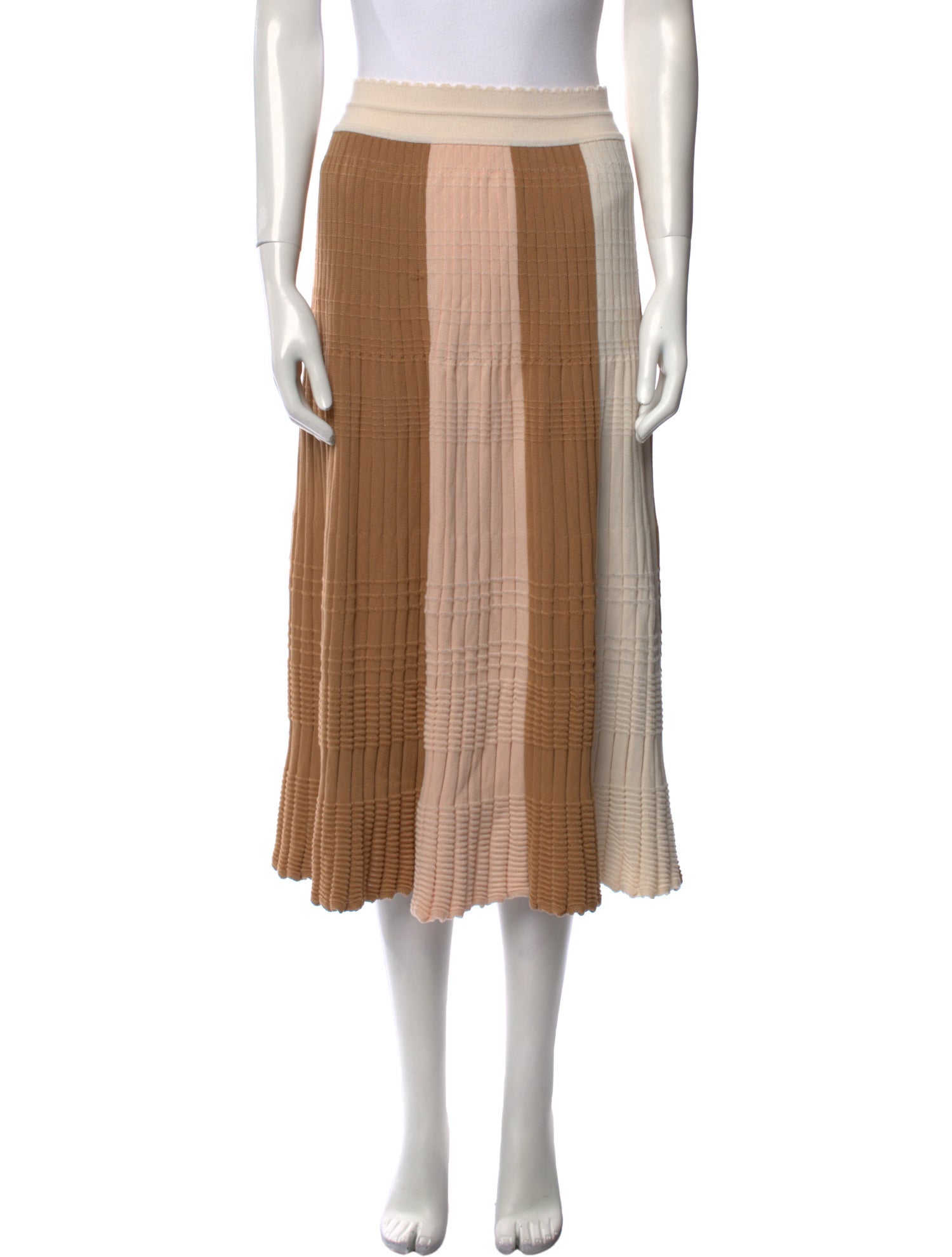 Molli Virgin Wool Midi Length Skirt