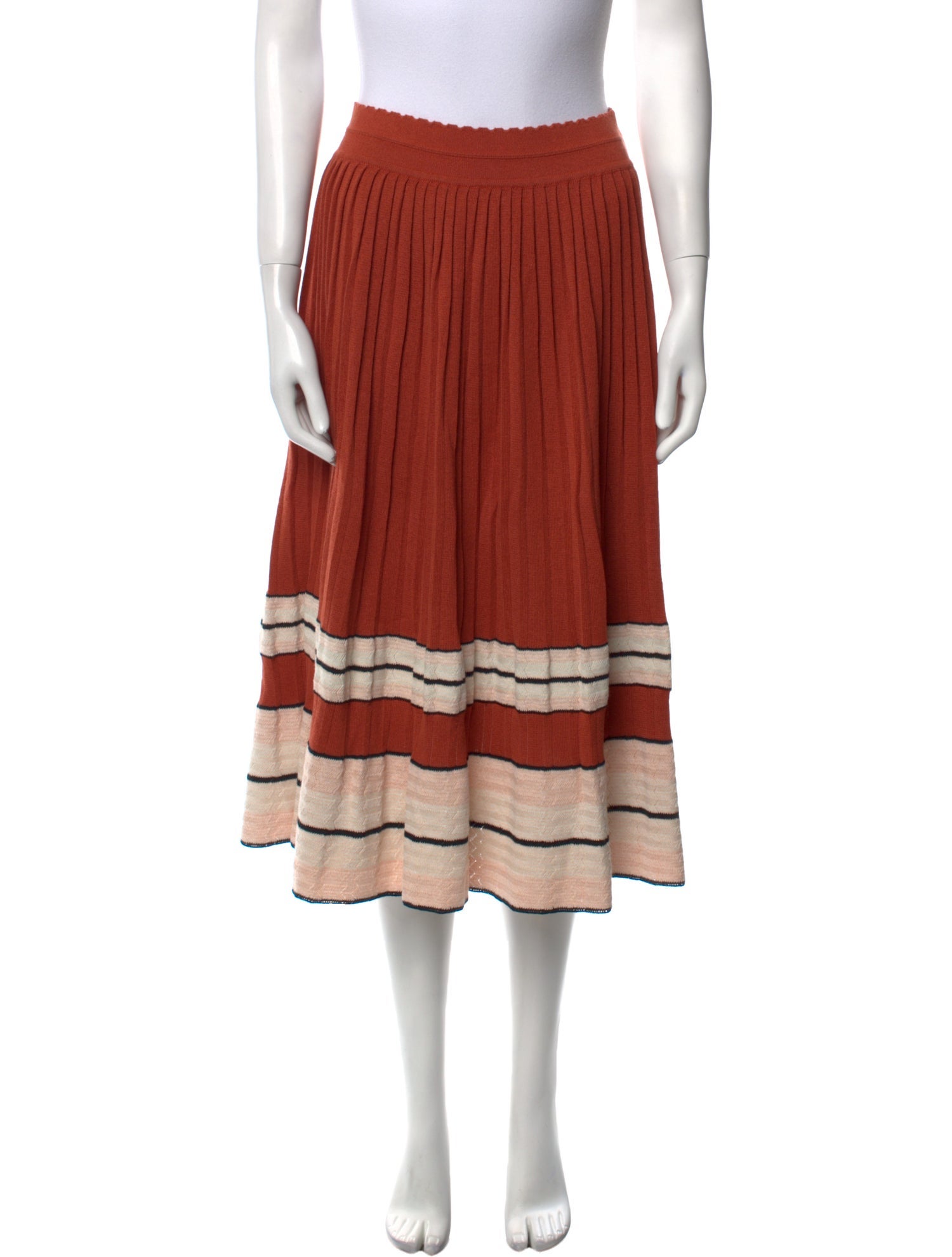 Molli Striped Midi Length Skirt