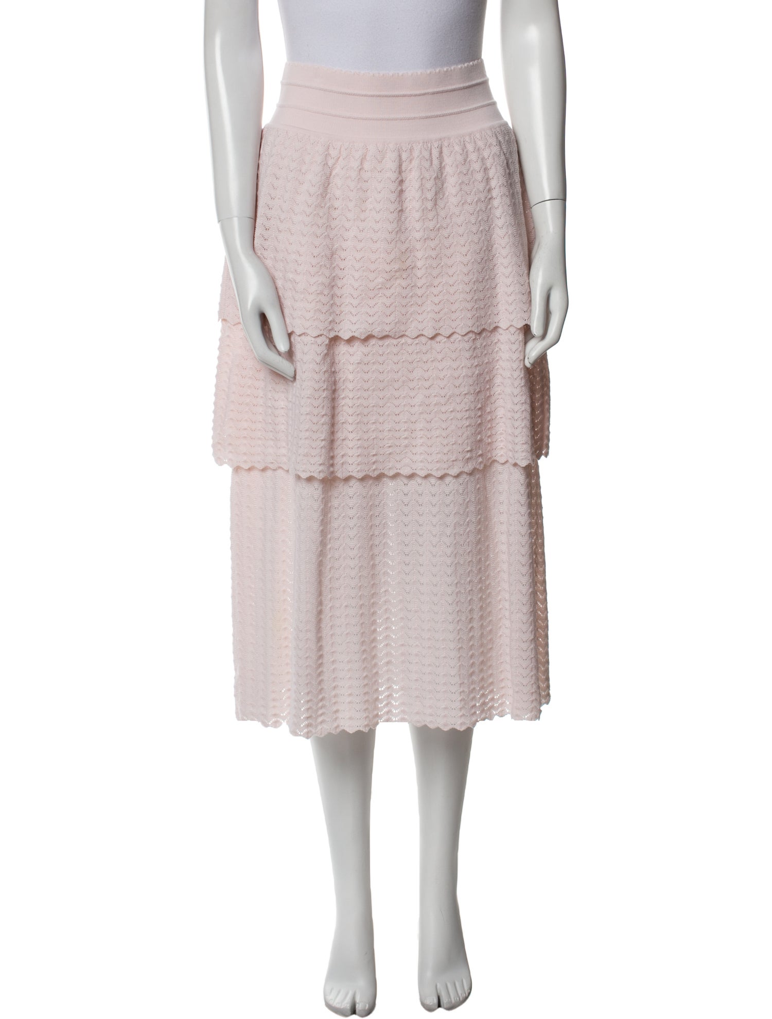 Molli Virgin Wool Midi Length Skirt