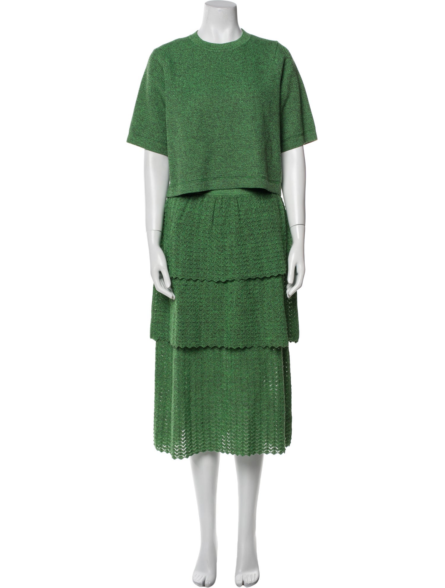 Molli Wool Scalloped Accent Skirt Set