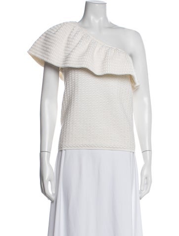 Pre-owned Molli One-shoulder Sweater In White