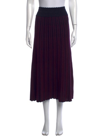 Pre-owned Molli Wool Midi Length Skirt In Purple