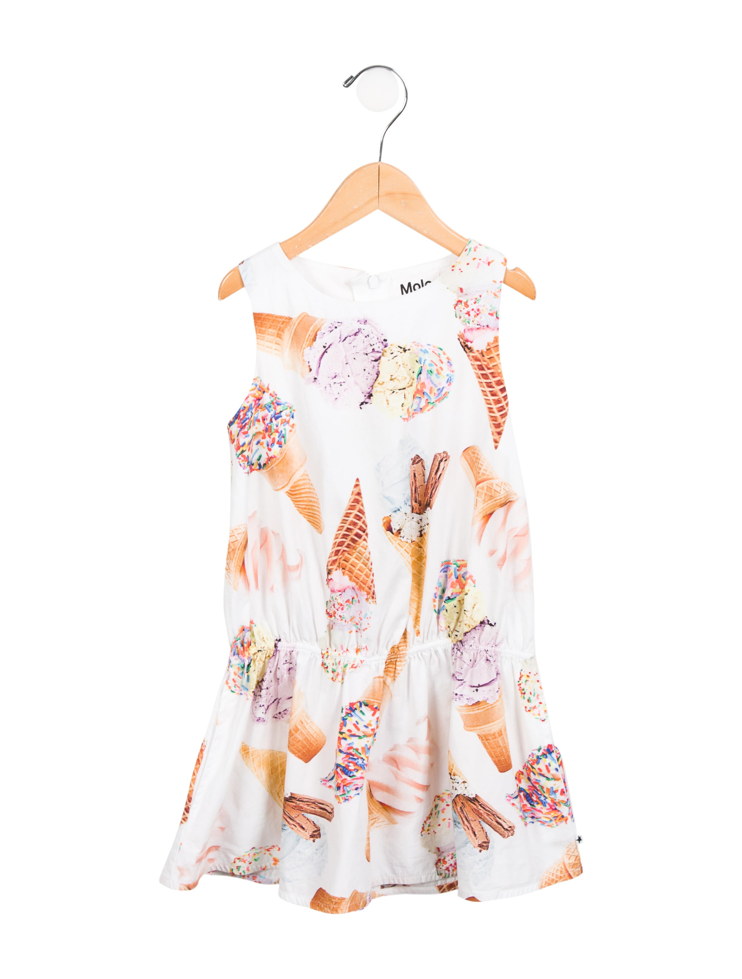 molo ice cream dress Molo Girls' Ice Cream Print Sleeveless Dress - White Sizes 2-6, Girls -  WMLLO20034