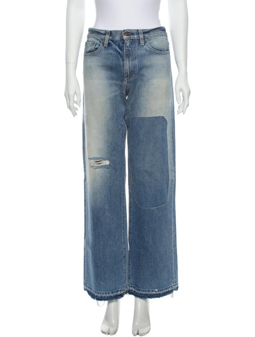 Simon Miller Mid-Rise Wide Leg Jeans Blue
