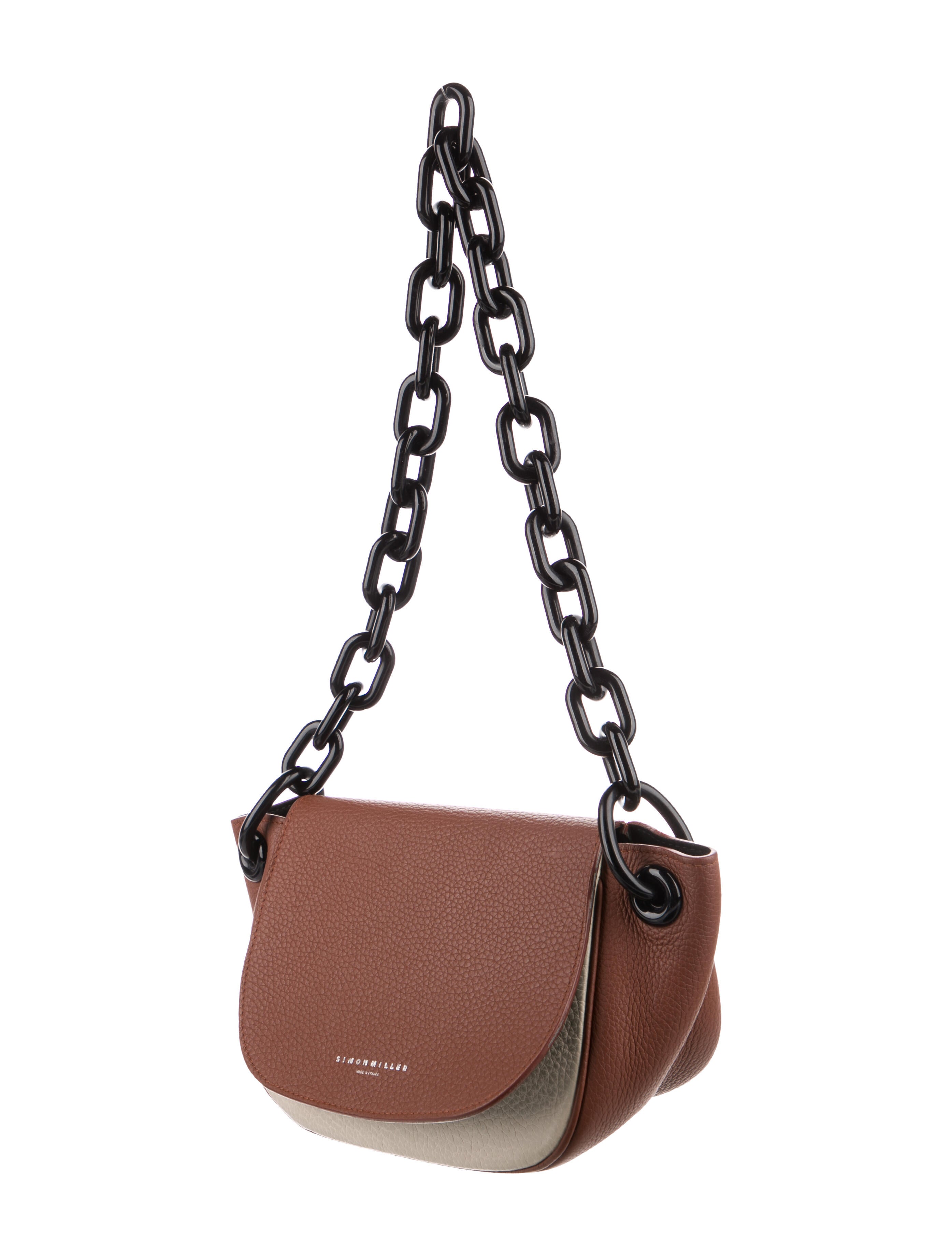 SIMON MILLER ヴィーガンレザーバッグ L'appartement Vegan leather handbag Simon Miller White in Vegan leather