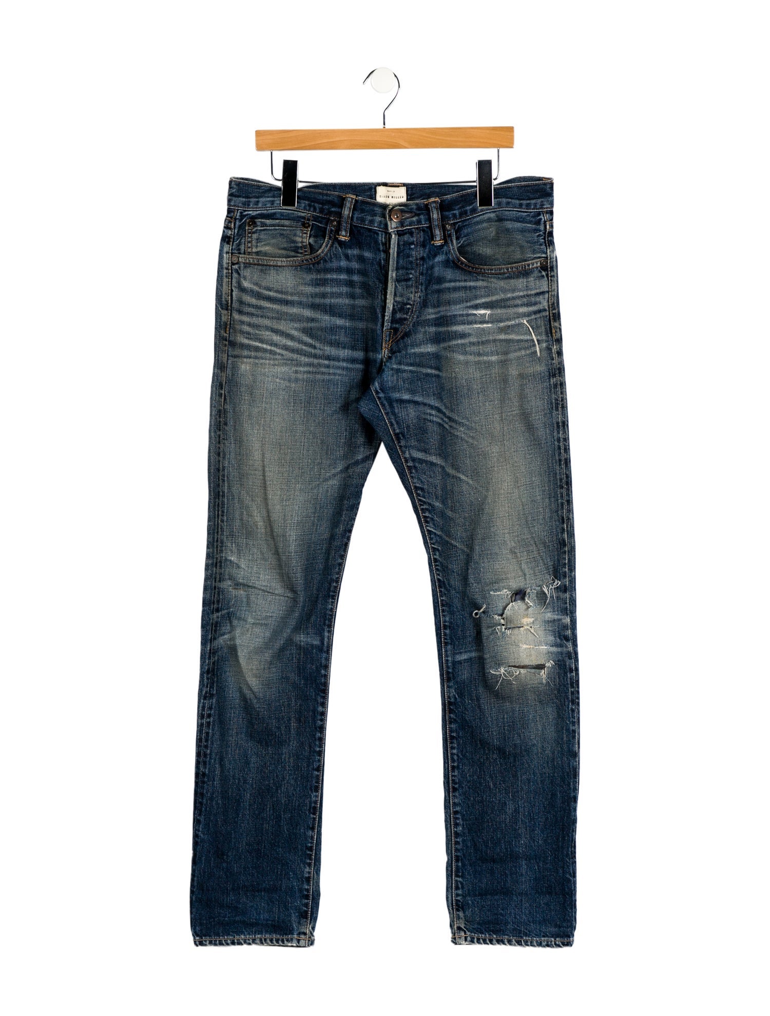 MILLER SIMON - Jeans selvedge ジーンズ ハイライズ ストレートレッグ 
