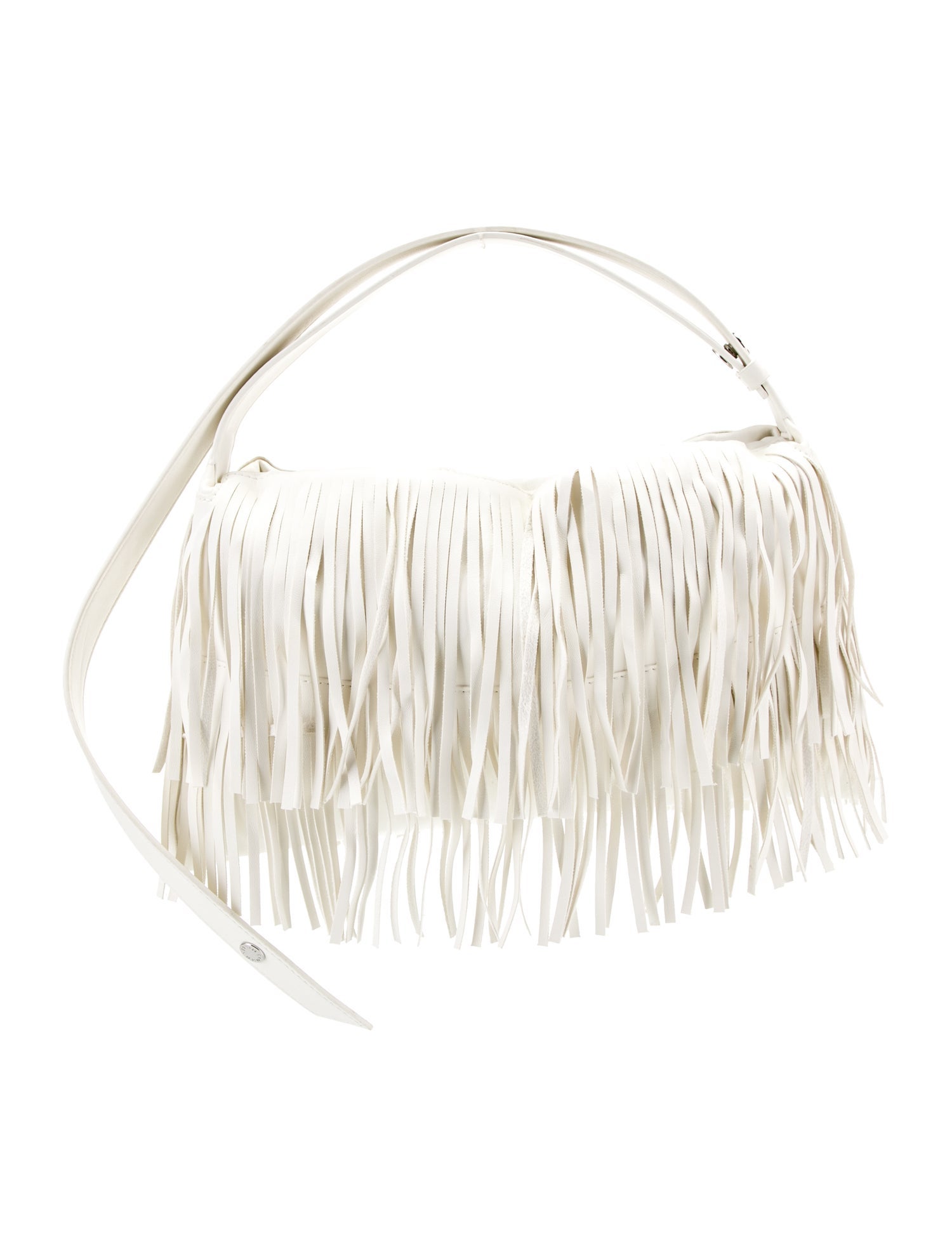 Simon Miller Suede Crossbody Fringe Bag - White Crossbody Bags  