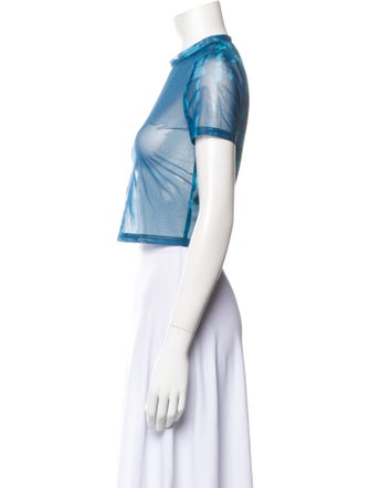 Simon Miller Striped Crew Neck Crop Top