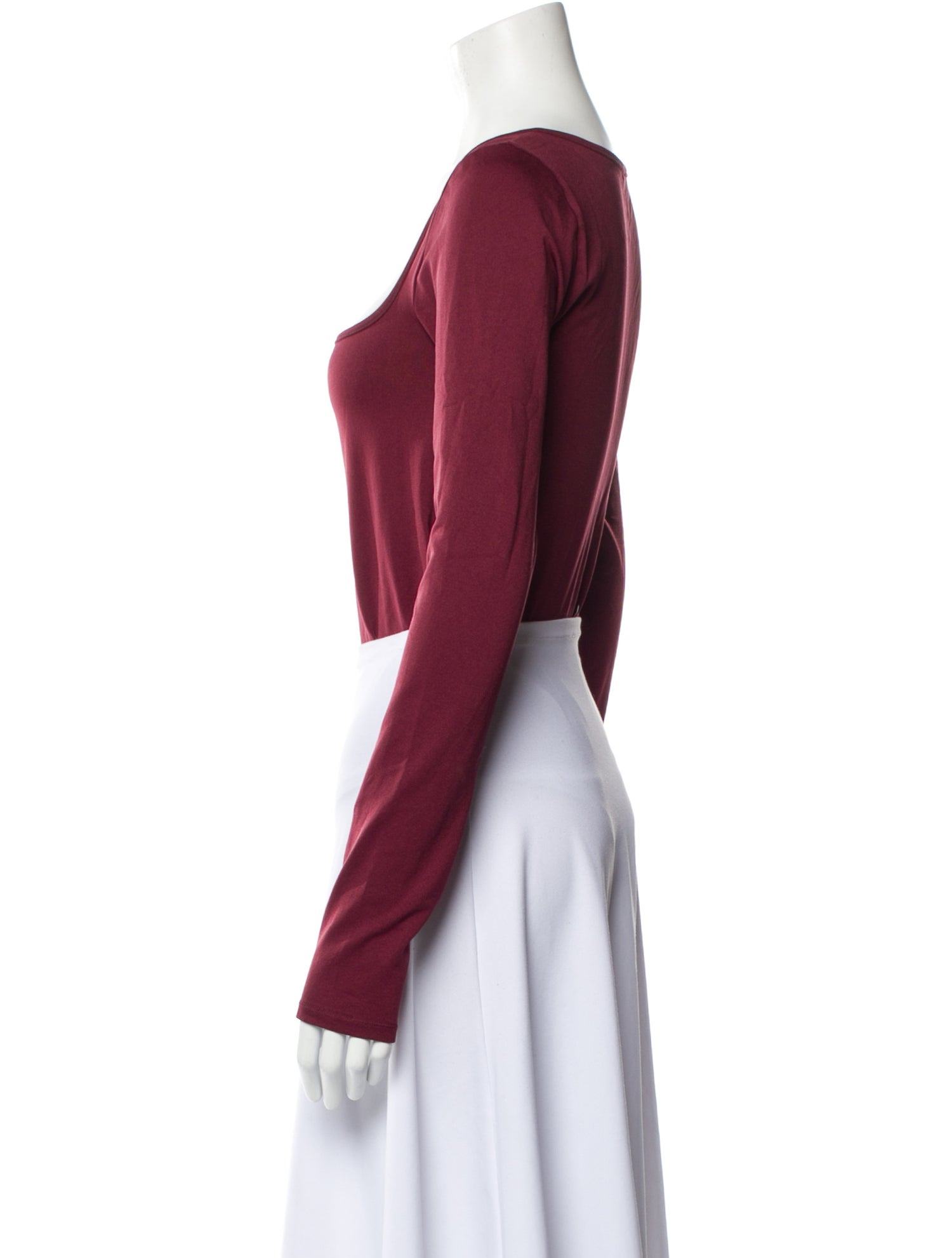 Simon Miller Square Neckline Long Sleeve Crop Top