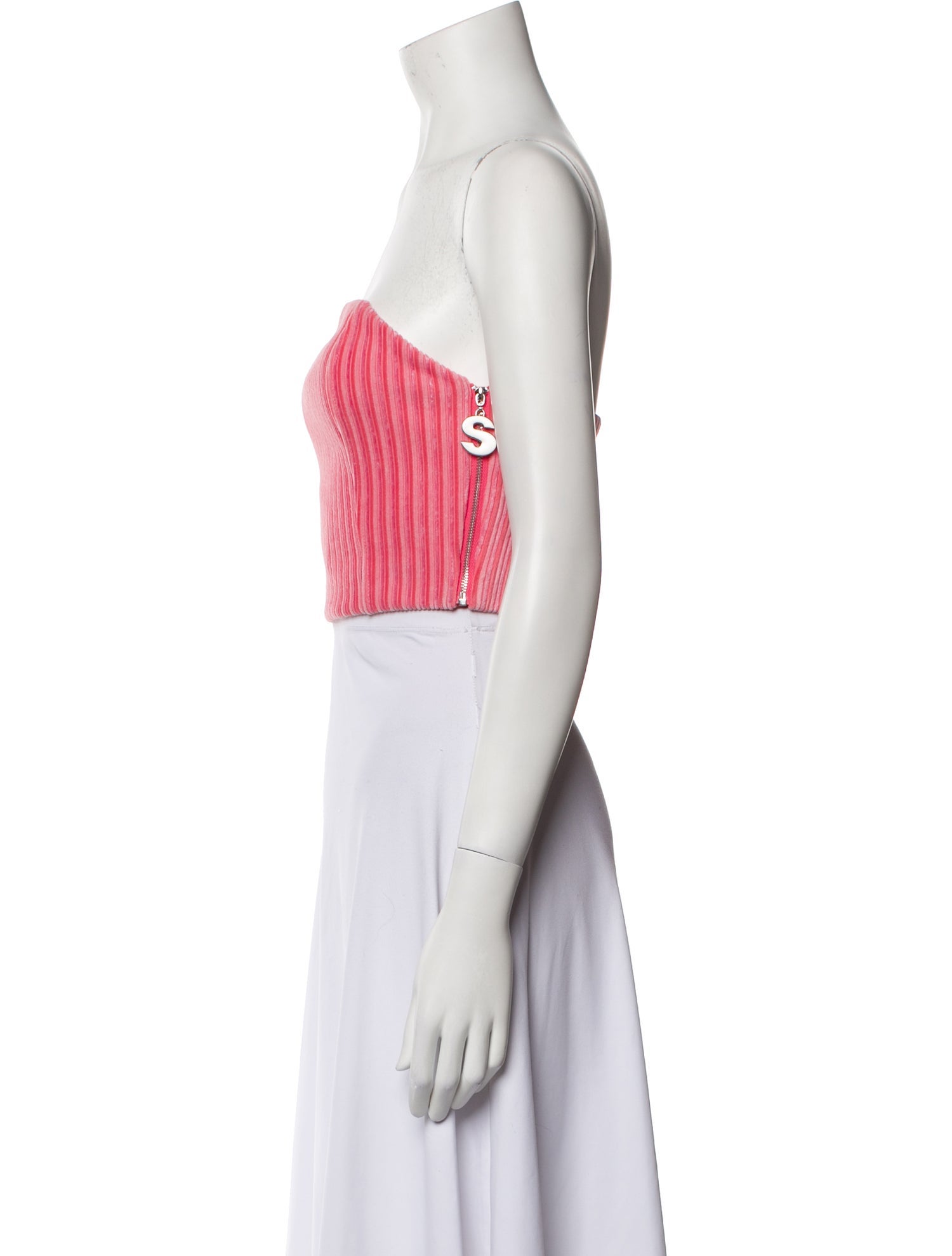 Simon Miller Striped Strapless Crop Top