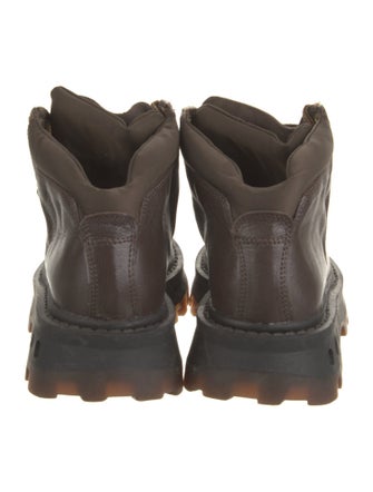 Simon Miller Leather Animal Print Combat Boots