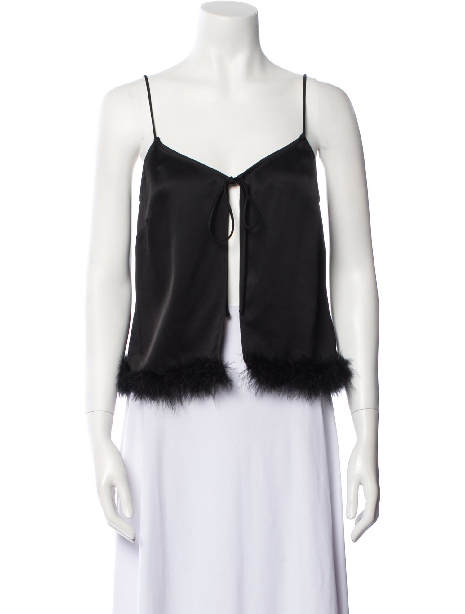 Simon Miller Silk V-Neck Crop Top