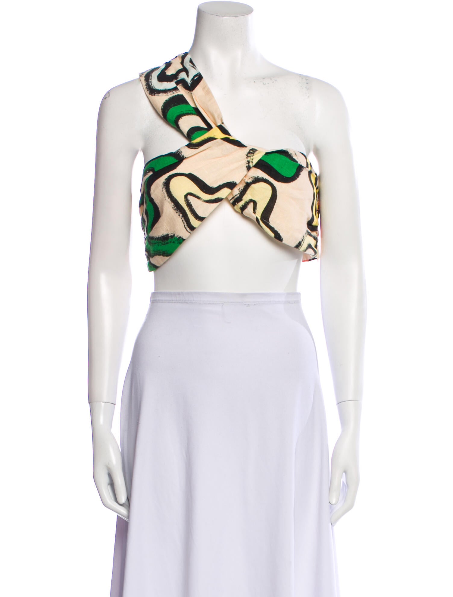 Simon Miller Linen Printed Crop Top