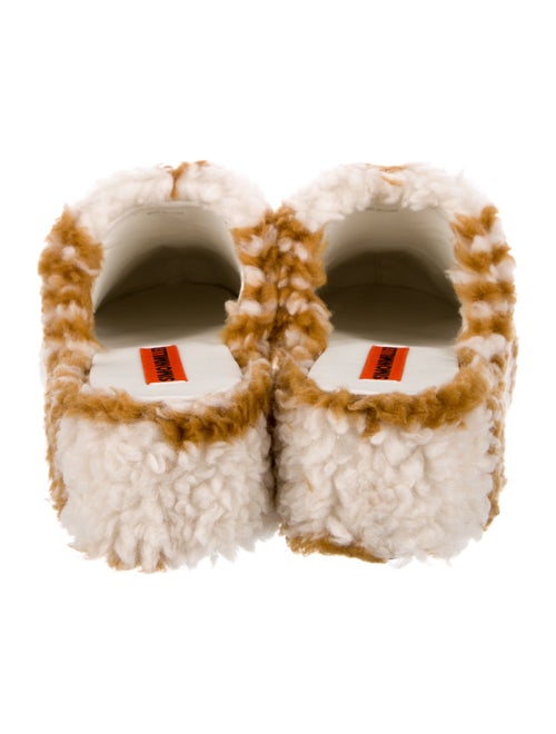 Simon Miller Shearling Printed Slingback Flats