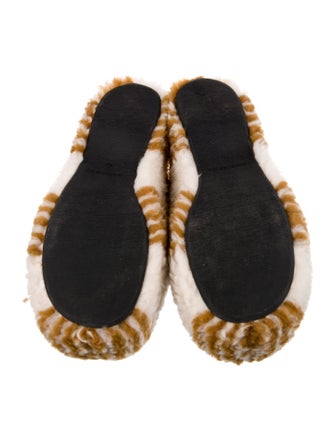 Simon Miller Shearling Printed Slingback Flats