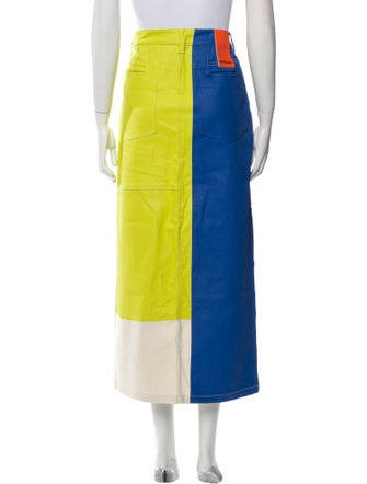 Simon Miller Colorblock Pattern Midi Length Skirt