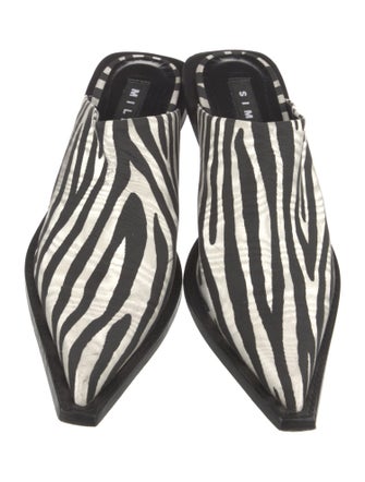 Simon Miller Satin Animal Print Mules