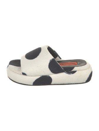 Simon Miller Shearling Polka Dot Print Slides