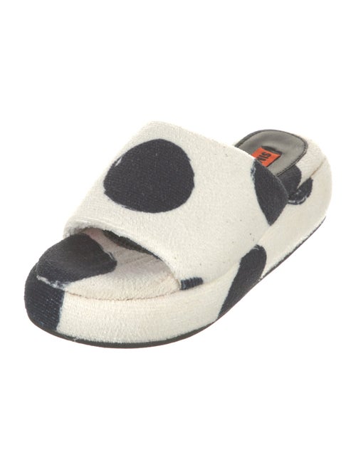 Simon Miller Shearling Polka Dot Print Slides