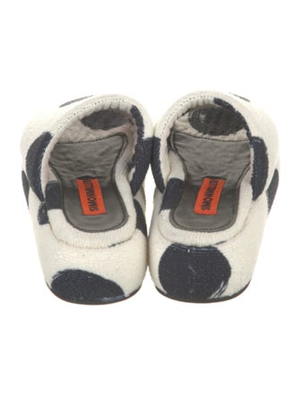 Simon Miller Shearling Polka Dot Print Slides