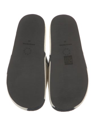 Simon Miller Shearling Polka Dot Print Slides