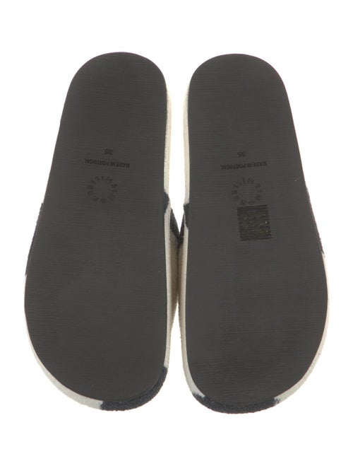 Simon Miller Shearling Polka Dot Print Slides