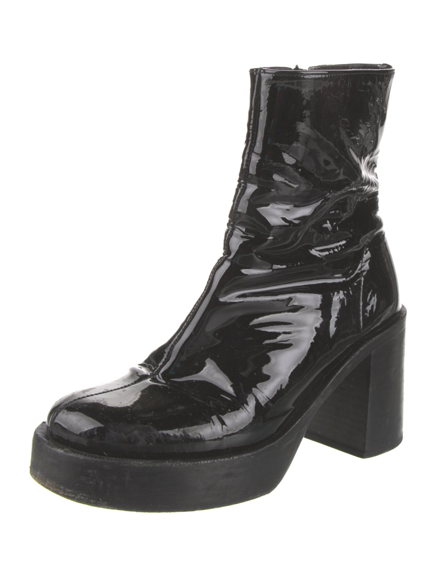 Simon Miller Patent Leather Lace-Up Boots
