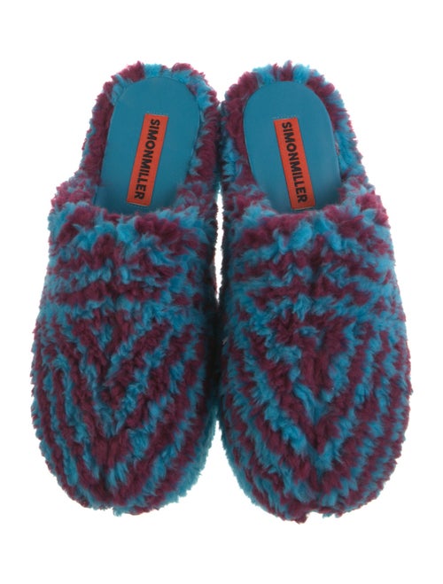 Simon Miller Faux Fur Printed Mules