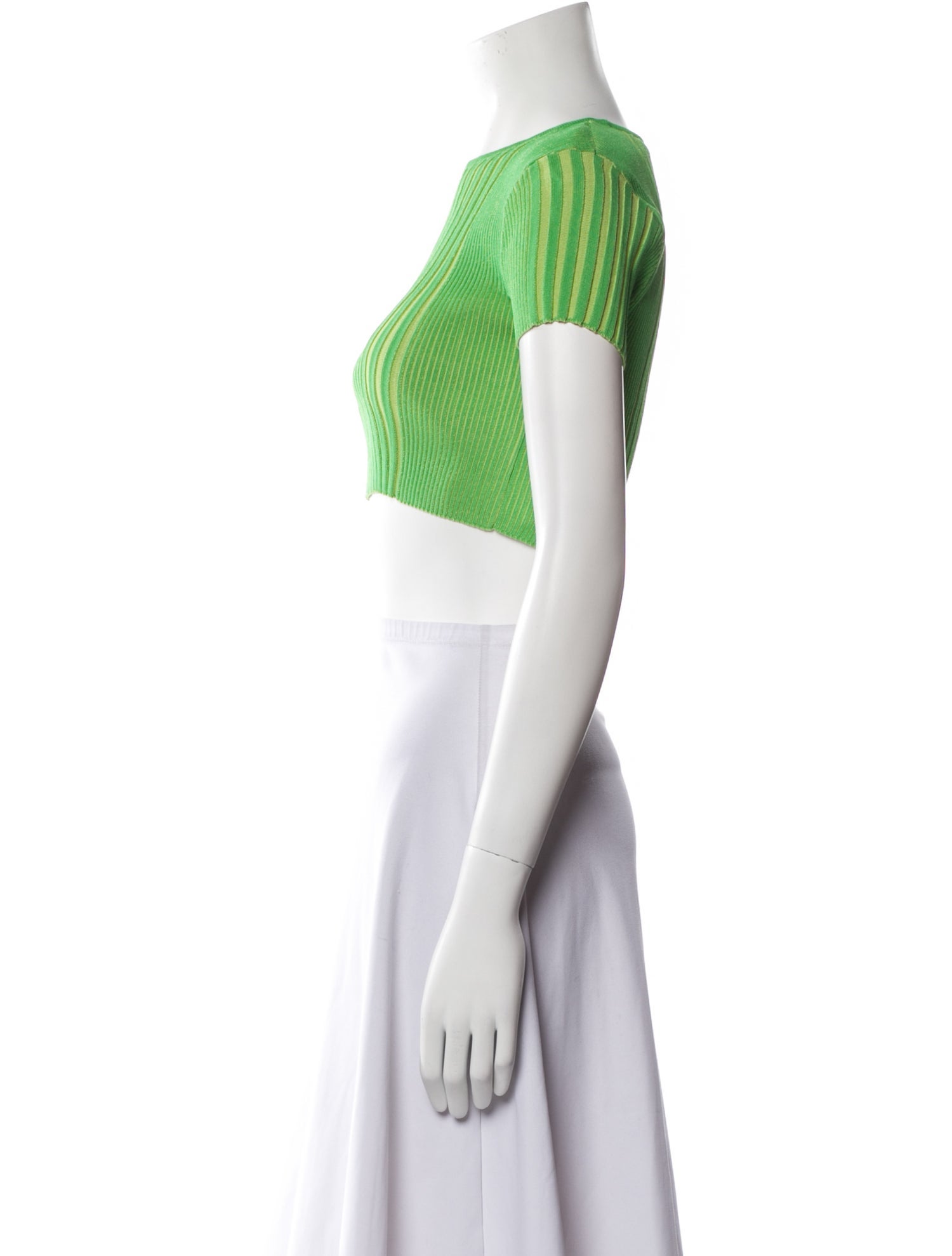 Simon Miller Striped Bateau Neckline Crop Top