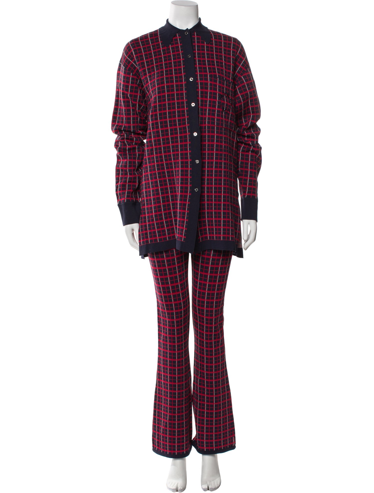 Simon Miller Plaid Print Pant Set