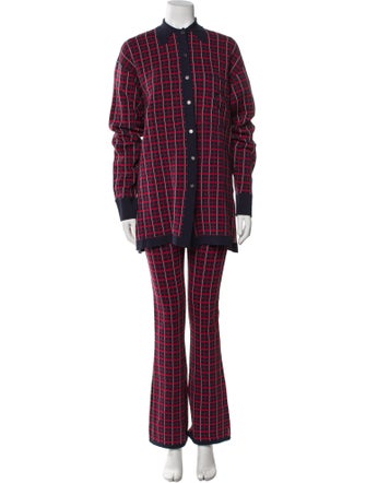 Simon Miller Plaid Print Pant Set