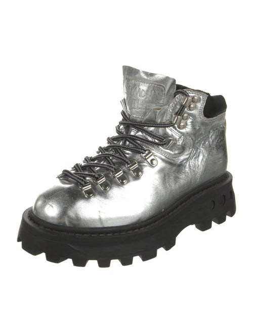 Simon Miller Leather Colorblock Pattern Hiking Boots