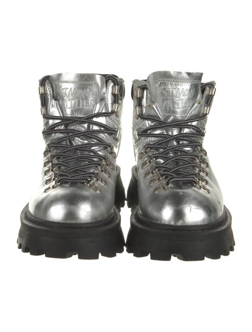 Simon Miller Leather Colorblock Pattern Hiking Boots