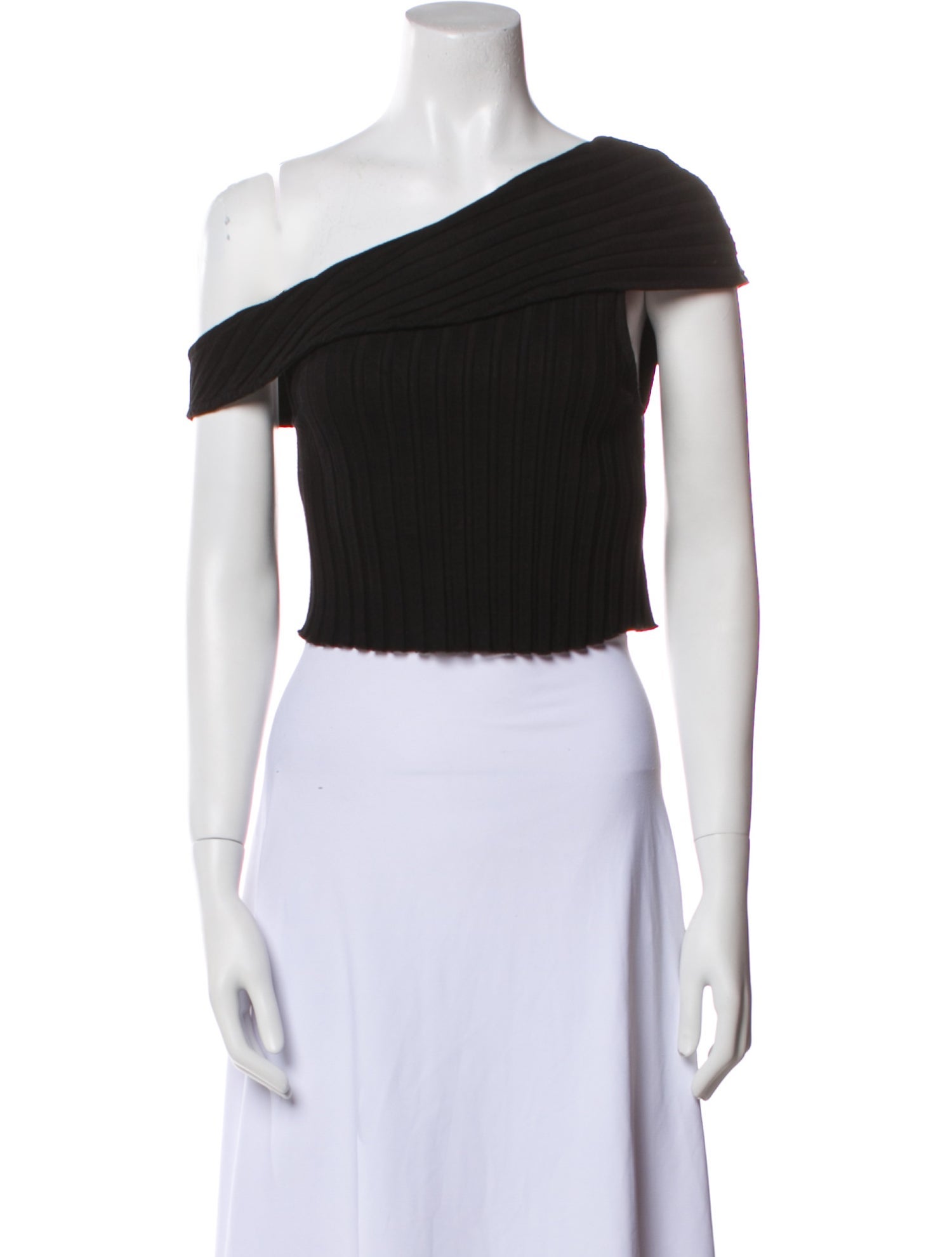 Simon Miller One-Shoulder Short Sleeve Crop Top