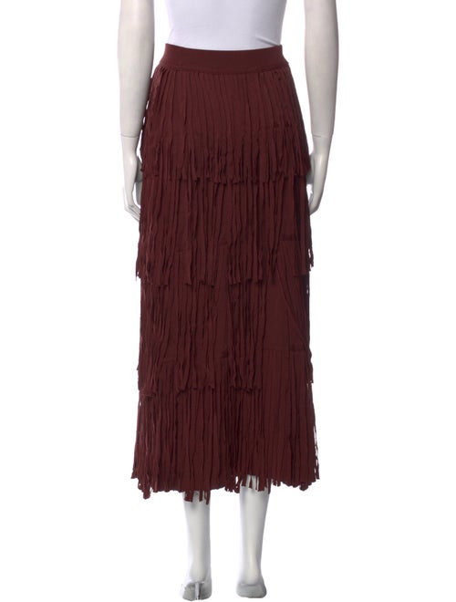 Simon Miller Fringe Trim Accent Midi Length Skirt