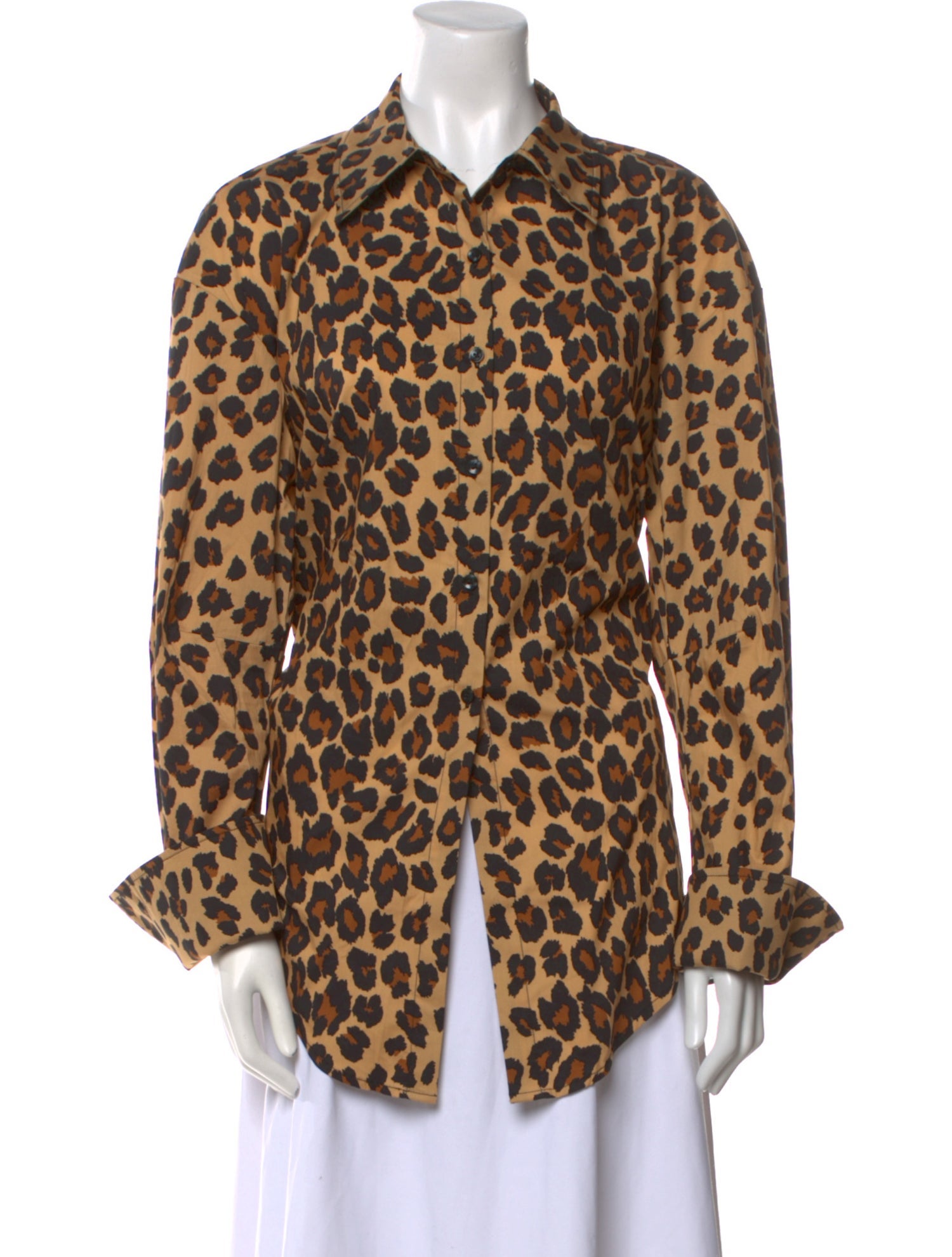 Simon Miller Animal Print Long Sleeve Button-Up Top w/ Tags